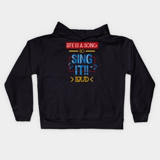 Inspirational Music Quotes For Life Kids Hoodie